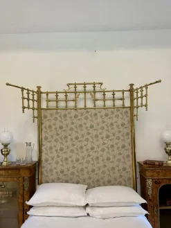 Pamono Victorian Gilded Solid Brass Half Tester Double Bed New