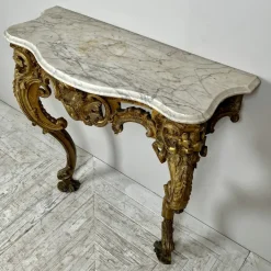 Pamono Victorian Giltwood and Marble Console Table Best