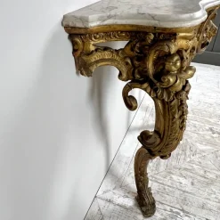 Pamono Victorian Giltwood and Marble Console Table Best