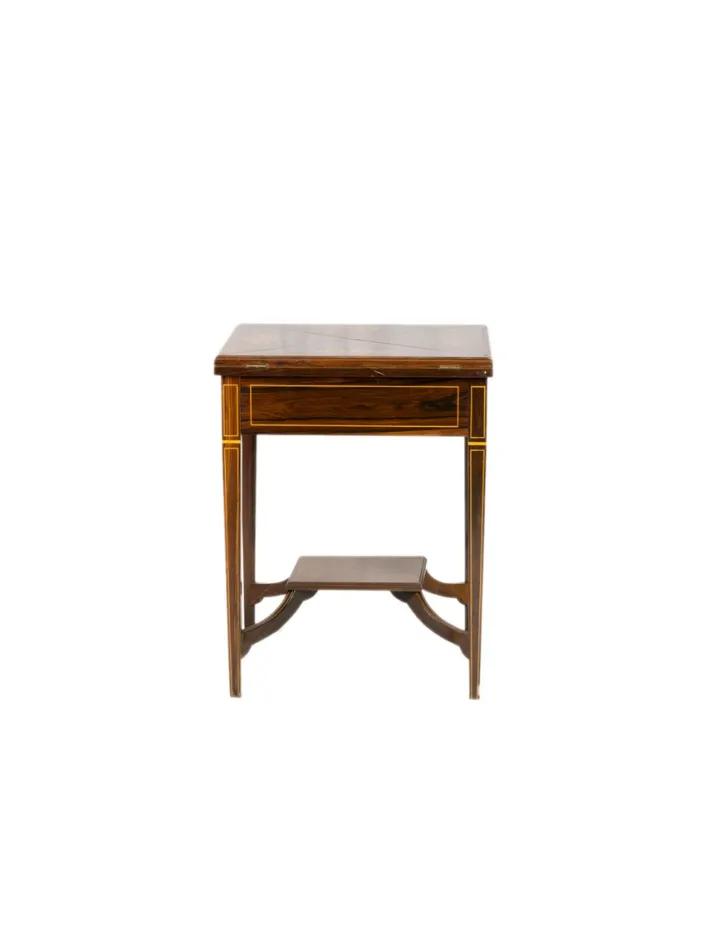Pamono Victorian Handkerchief Table in Tigerwood Outlet
