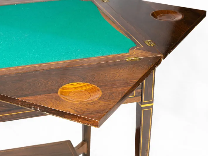 Pamono Victorian Handkerchief Table in Tigerwood Outlet