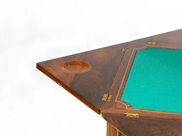 Pamono Victorian Handkerchief Table in Tigerwood Outlet