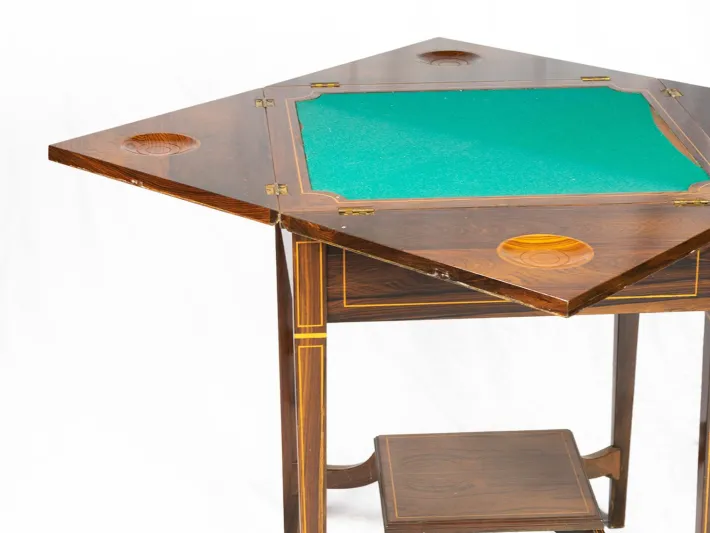 Pamono Victorian Handkerchief Table in Tigerwood Outlet