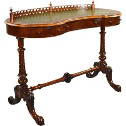 Pamono Victorian Kidney Shaped Writing Table in Rosewood, 1860 Clearance