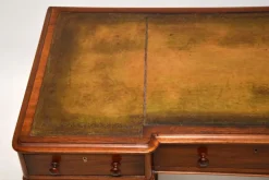 Pamono Victorian Leather Top Pedestal Desk, 1860s Best