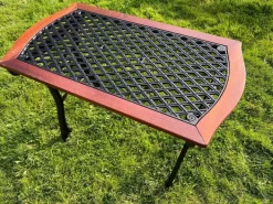 Pamono Victorian Mahogany and Cast Iron Garden Coffee Table Hot