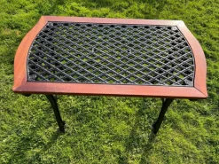 Pamono Victorian Mahogany and Cast Iron Garden Coffee Table Hot