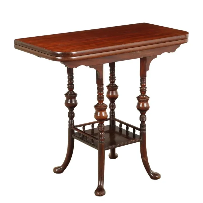 Pamono Victorian Mahogany Card Table Clearance