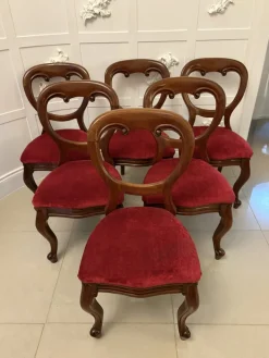 Pamono Victorian Mahogany Dining Chairs, 1860s, Set of 6 Hot