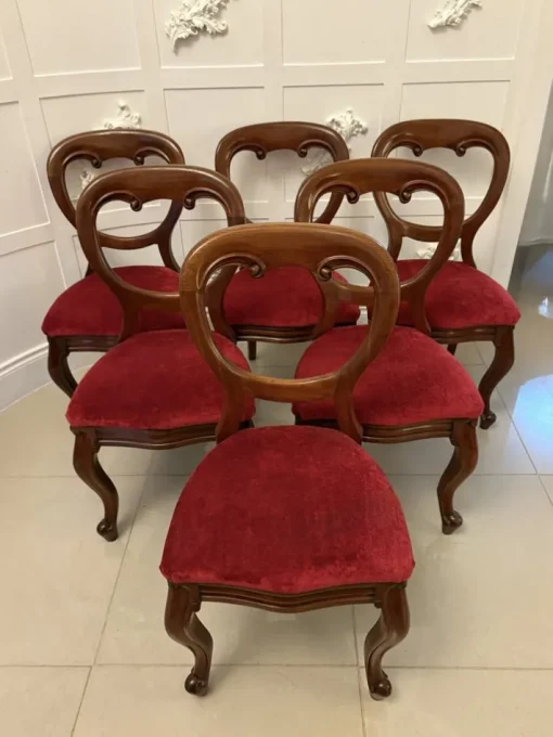 Pamono Victorian Mahogany Dining Chairs, 1860s, Set of 6 Hot