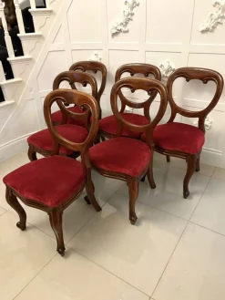 Pamono Victorian Mahogany Dining Chairs, 1860s, Set of 6 Hot