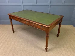 Pamono Victorian Mahogany 6-Drawer Writing Table, 1880s Clearance