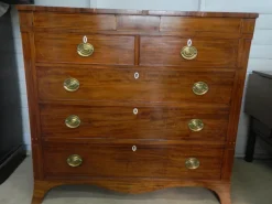 Pamono Victorian Mahogany Inlay Chest of Drawers Hot