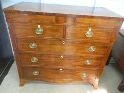 Pamono Victorian Mahogany Inlay Chest of Drawers Hot