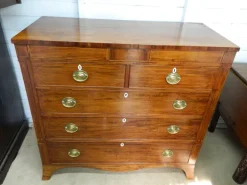 Pamono Victorian Mahogany Inlay Chest of Drawers Hot