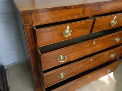 Pamono Victorian Mahogany Inlay Chest of Drawers Hot