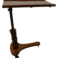 Pamono Victorian Mahogany Over Bed Reading Stand Table, 1870s New