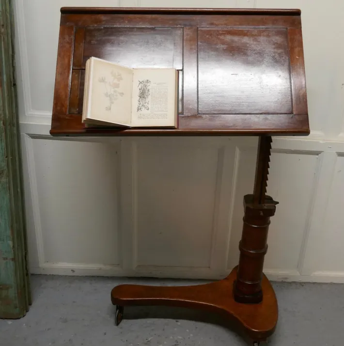 Pamono Victorian Mahogany Over Bed Reading Stand Table, 1870s New