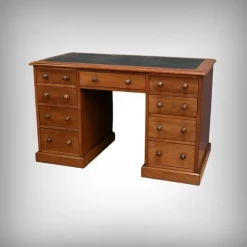 Pamono Victorian Mahogany Pedestal Desk, England, Late 19th Century Hot