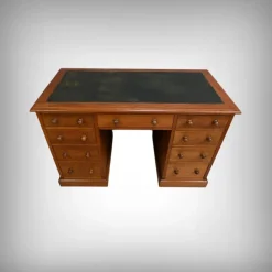Pamono Victorian Mahogany Pedestal Desk, England, Late 19th Century Hot