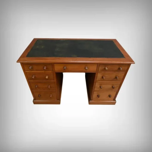 Pamono Victorian Mahogany Pedestal Desk, England, Late 19th Century Hot