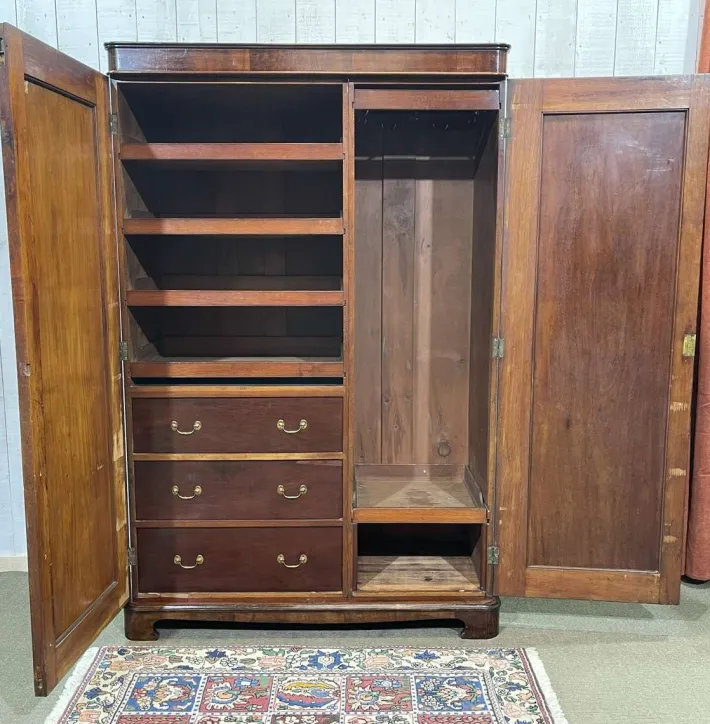 Pamono Victorian Mahogany Wardrobe, 19th Century Online