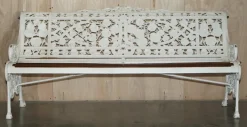 Pamono Victorian Nasturtium Pattern Garden Bench from Coalbrookdale, 1870 Clearance