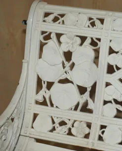 Pamono Victorian Nasturtium Pattern Garden Bench from Coalbrookdale, 1870 Clearance