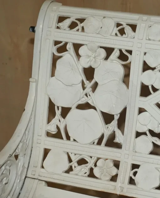Pamono Victorian Nasturtium Pattern Garden Bench from Coalbrookdale, 1870 Clearance
