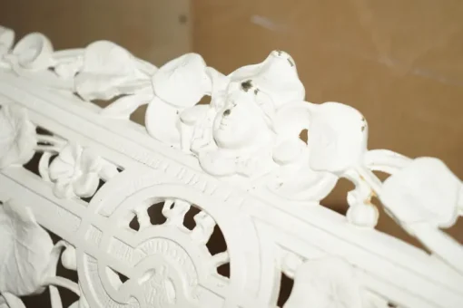 Pamono Victorian Nasturtium Pattern Garden Bench from Coalbrookdale, 1870 Clearance