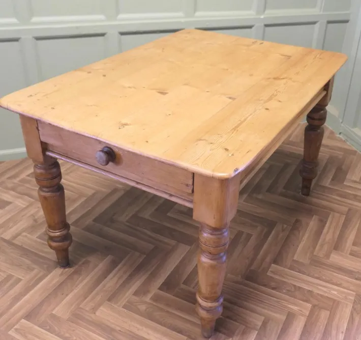 Pamono Victorian Pine Farmhouse Kitchen Table Discount