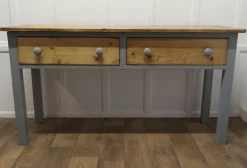 Pamono Victorian Pine Kitchen Worktable Hot