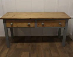 Pamono Victorian Pine Kitchen Worktable Hot