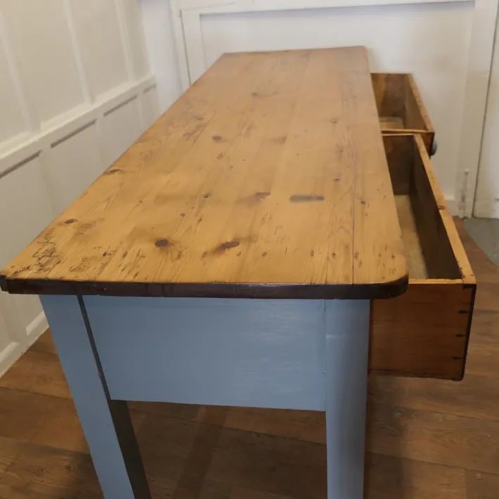 Pamono Victorian Pine Kitchen Worktable Hot