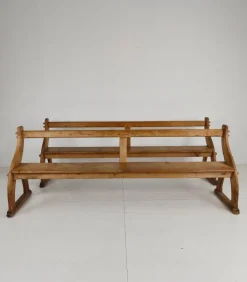 Pamono Victorian Pitch Pine School Benches, 1890s New