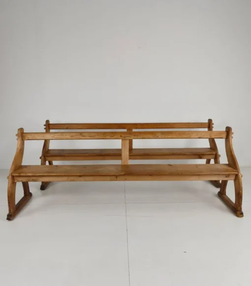 Pamono Victorian Pitch Pine School Benches, 1890s New