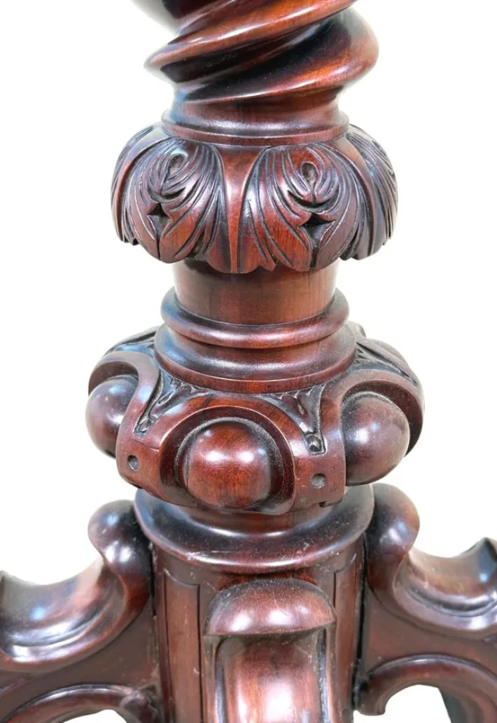 Pamono Victorian Walnut and Specimen Marble Chess Table, 1860 New