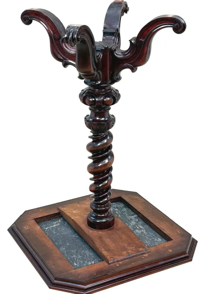 Pamono Victorian Walnut and Specimen Marble Chess Table, 1860 New