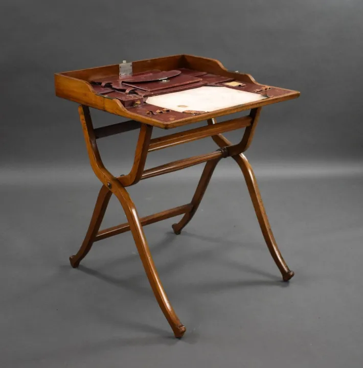 Pamono Victorian Walnut Campaign Travelling Desk, 1880s Online