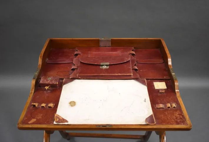 Pamono Victorian Walnut Campaign Travelling Desk, 1880s Online