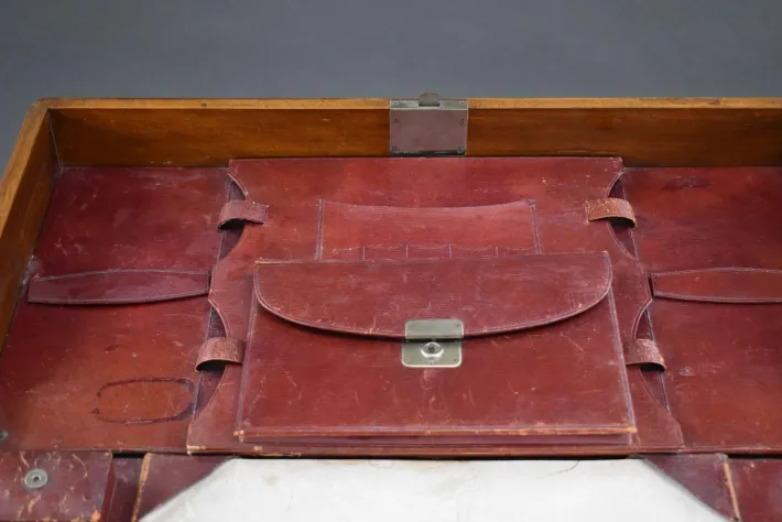 Pamono Victorian Walnut Campaign Travelling Desk, 1880s Online