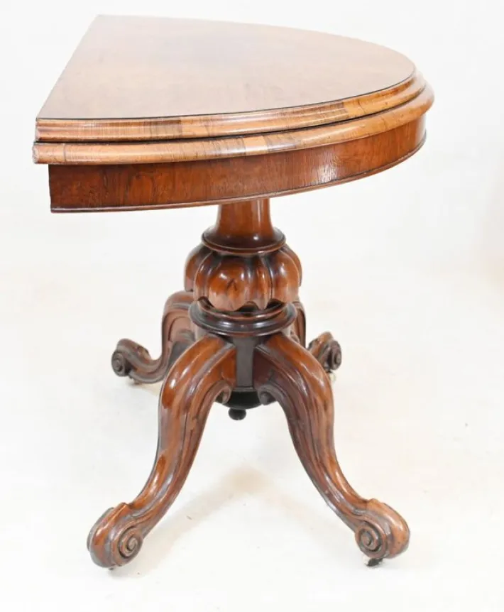 Pamono Victorian Walnut Card Table, 1860 Online