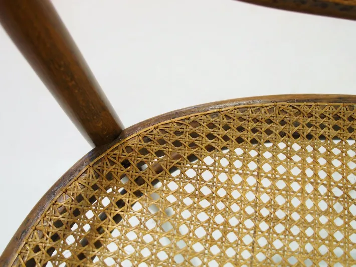 Pamono Vienna Secessionist Bentwood and Rattan Settee from Thonet Hot