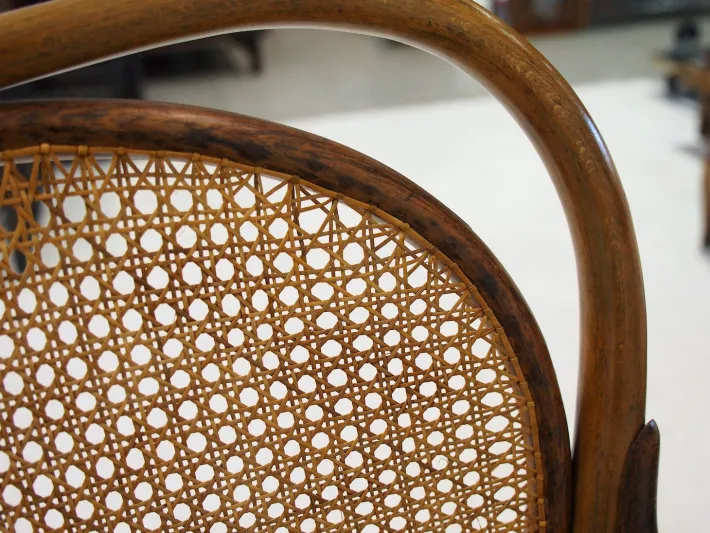 Pamono Vienna Secessionist Bentwood and Rattan Settee from Thonet Hot