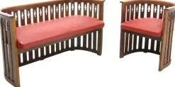Pamono Viennese Arts & Crafts Oak Sofa and Chair, 1920s, Set of 2 Discount