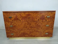 Pamono Vintage Amboyna Burl Chest of Drawers, 1970s New