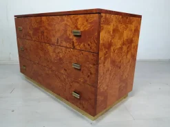 Pamono Vintage Amboyna Burl Chest of Drawers, 1970s New