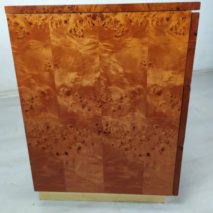 Pamono Vintage Amboyna Burl Chest of Drawers, 1970s New