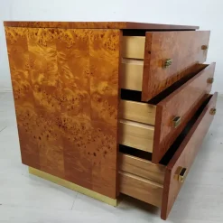 Pamono Vintage Amboyna Burl Chest of Drawers, 1970s New