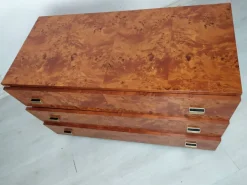 Pamono Vintage Amboyna Burl Chest of Drawers, 1970s New